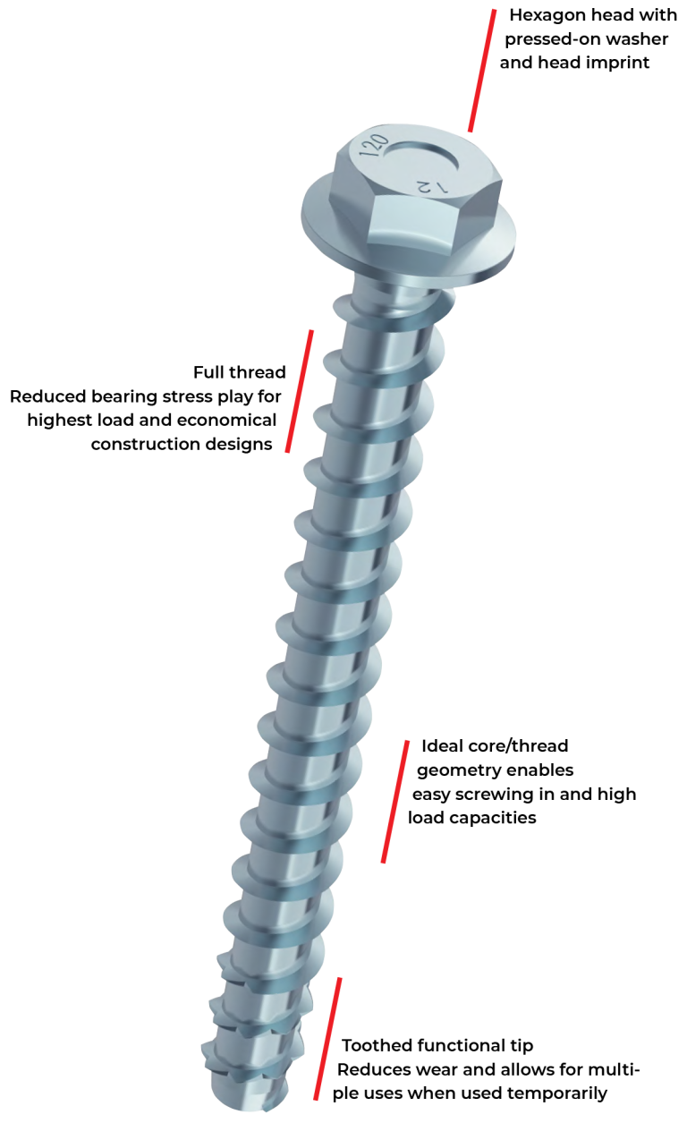 Selftapping concrete screw EURODIMA GmbH & Co KG